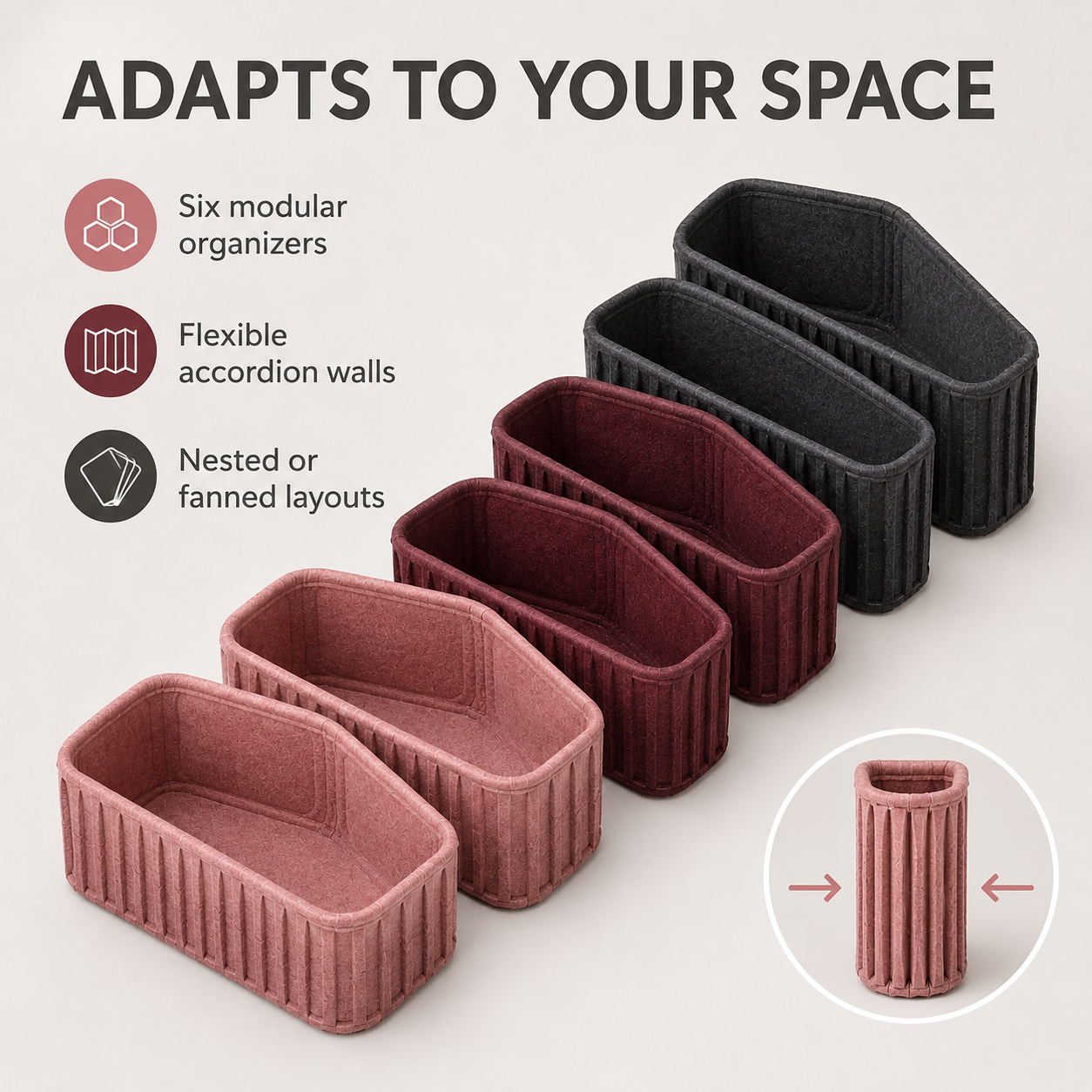 SoftGrid Drawer Organizer Set
