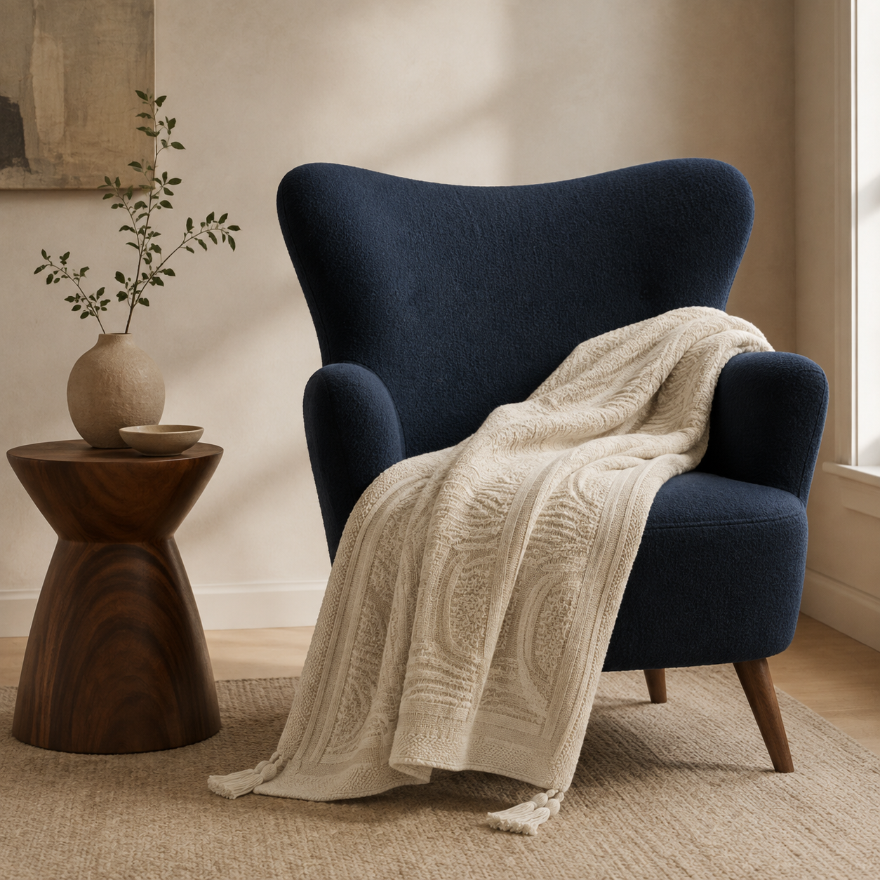 HearthSoft Textured Throw Blanket
